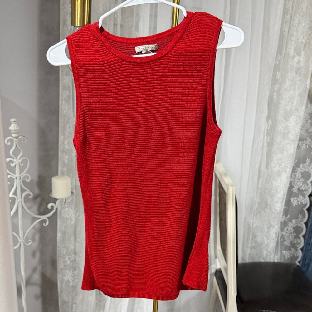 Dana Buchman Vibrant Red Sleeveless Tank
